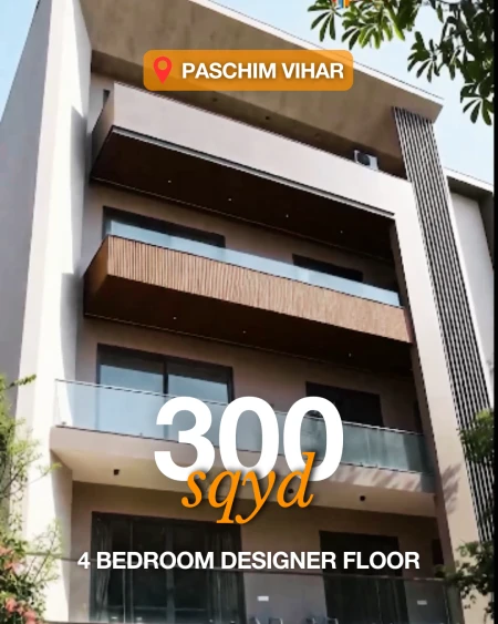Luxury 4BHK Builder Floor in Paschim Vihar | 300 Sq. Yd. | North Facing