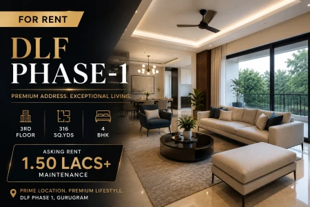Premium 316 Sq. Yd. 3rd Floor in DLF Phase 1 | Exclusive 4 BHK Residence